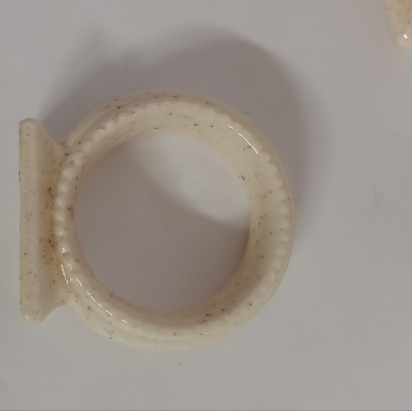 8 Whole Wheat Napkin Rings Porcelain 2" Mikasa Style - Picture 5 of 6